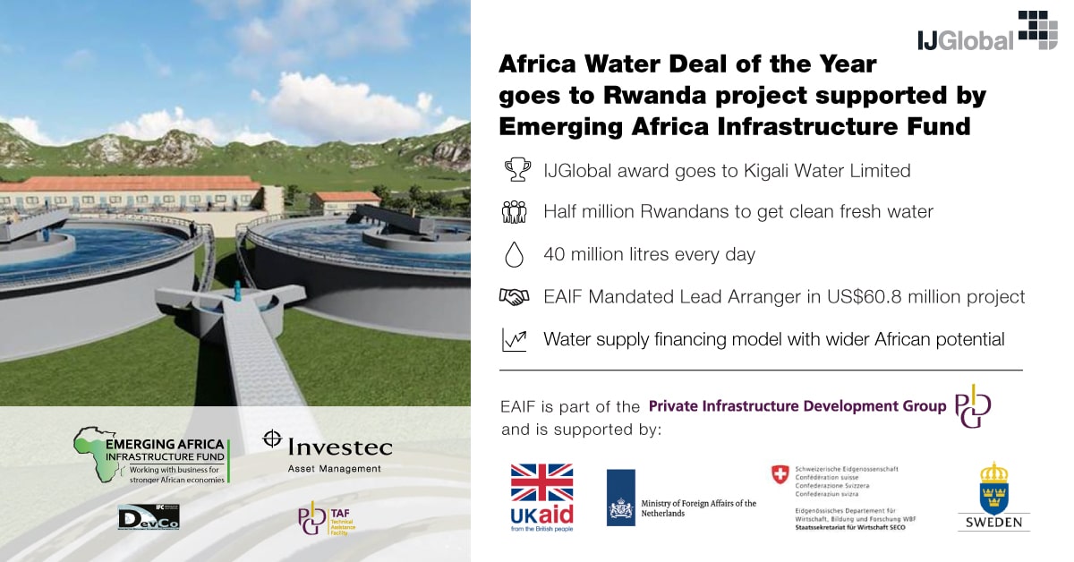 EAIF project wins IJGlobal African Water Deal of the Year award