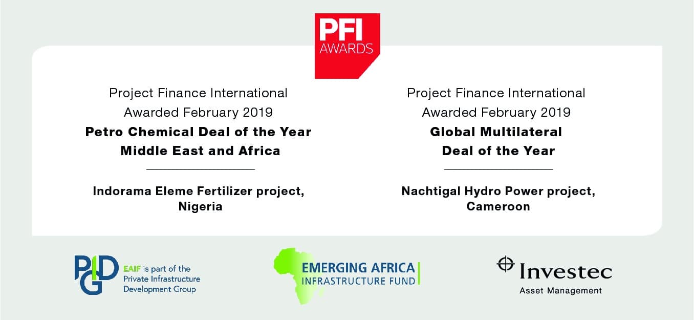 Two EAIF supported projects win awards from PFI Thomson Reuters